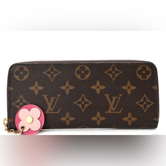LOUIS VUITTON Monogram Canvas
Clemence Flower Charm Zippy Wallet - Picture 12 of 14